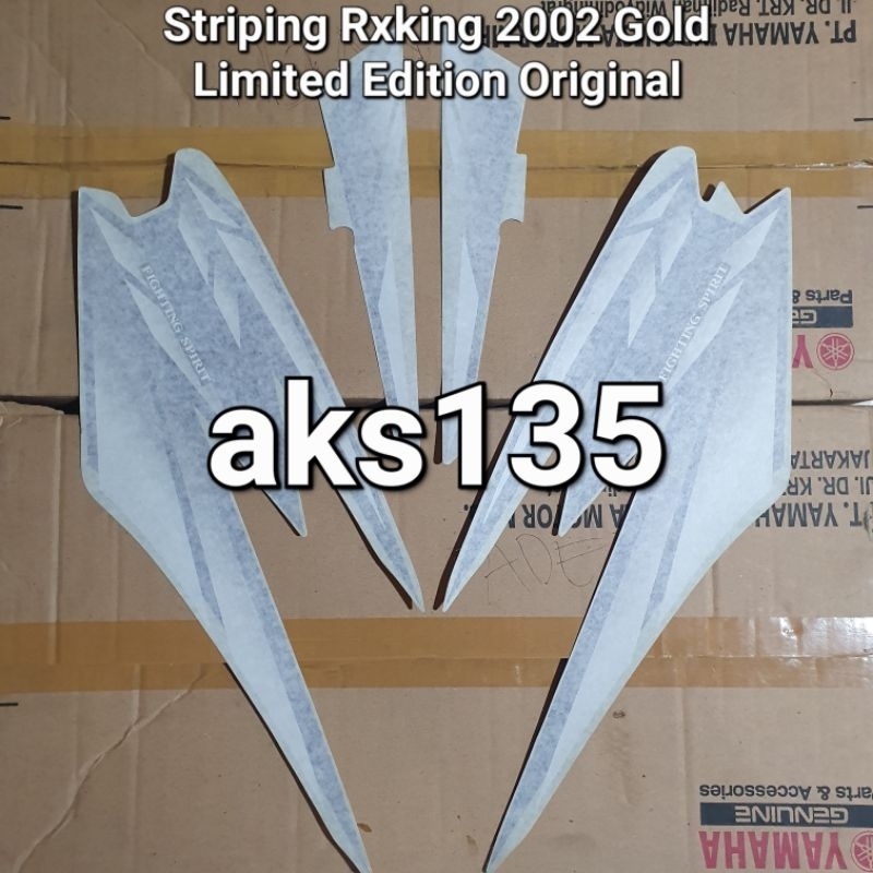 Lis stiker striping emblem rx king rxking 2002 LE gold limited edition original