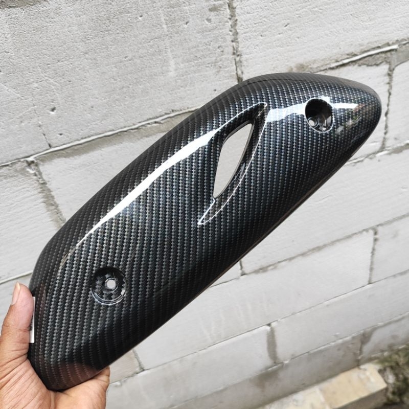 Cover Tutup Knalpot Scoopy 2020 2021 Carbon Bahan Original Honda AHM
