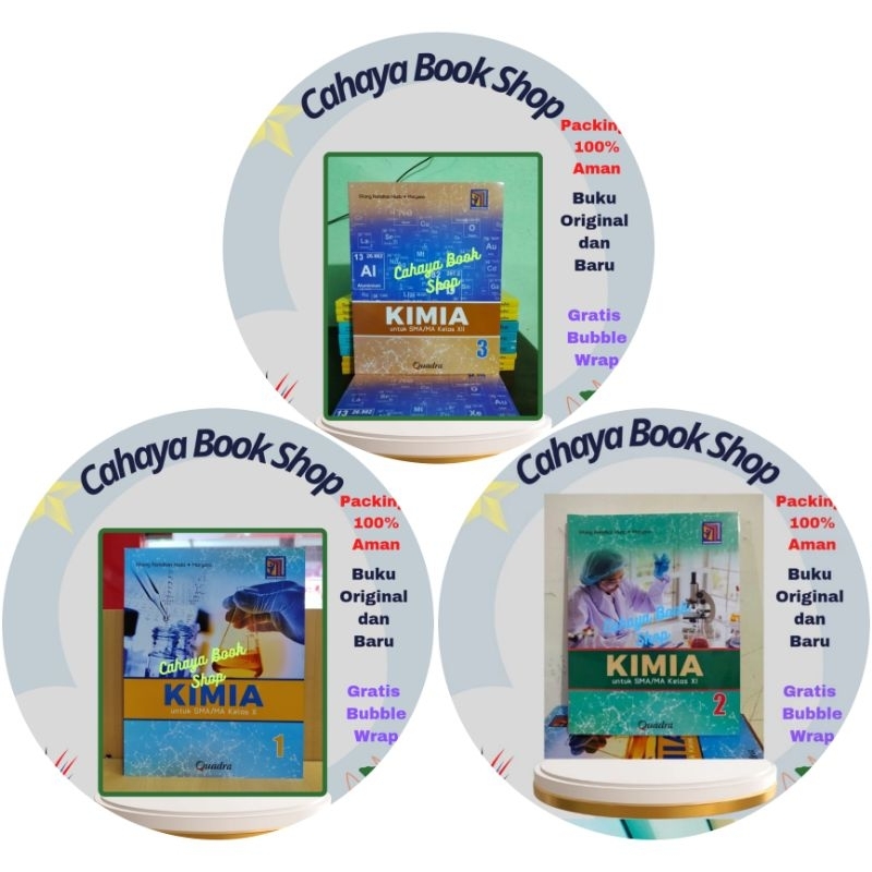 Buku Kimia  SMA Kelas 10,11,12 Kurikulum Merdeka Quadra