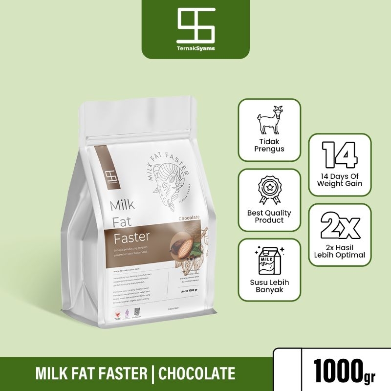 

Ternak Syams - Premium Susu Penggemuk Penambah Kenaikan Berat Badan Ideal Kambing Etawa Full Cream 1000 gram 1 Kg | Rasa Coklat