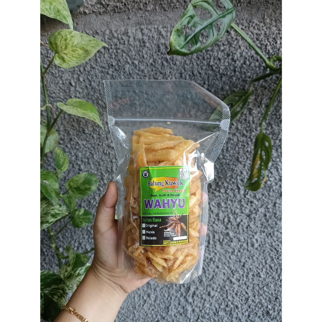 

(200 gram) Keripik singkong BALUNGKUWUK/BALUNGKETHEK/MANGLENG "WAHYU" ASELI Bojonegoro