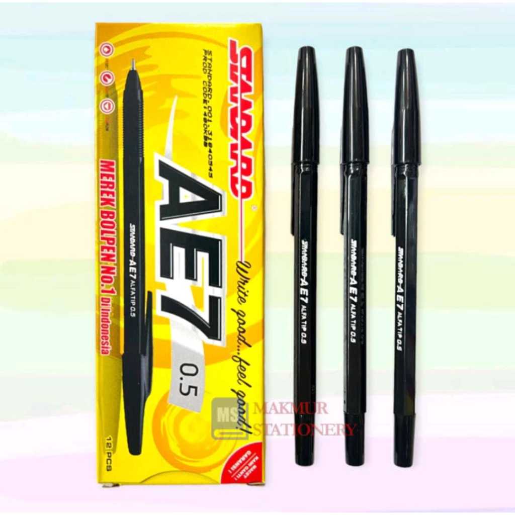 

STANDARD - Pulpen Bolpen Ball Point AE7 0.5mm - Pcs