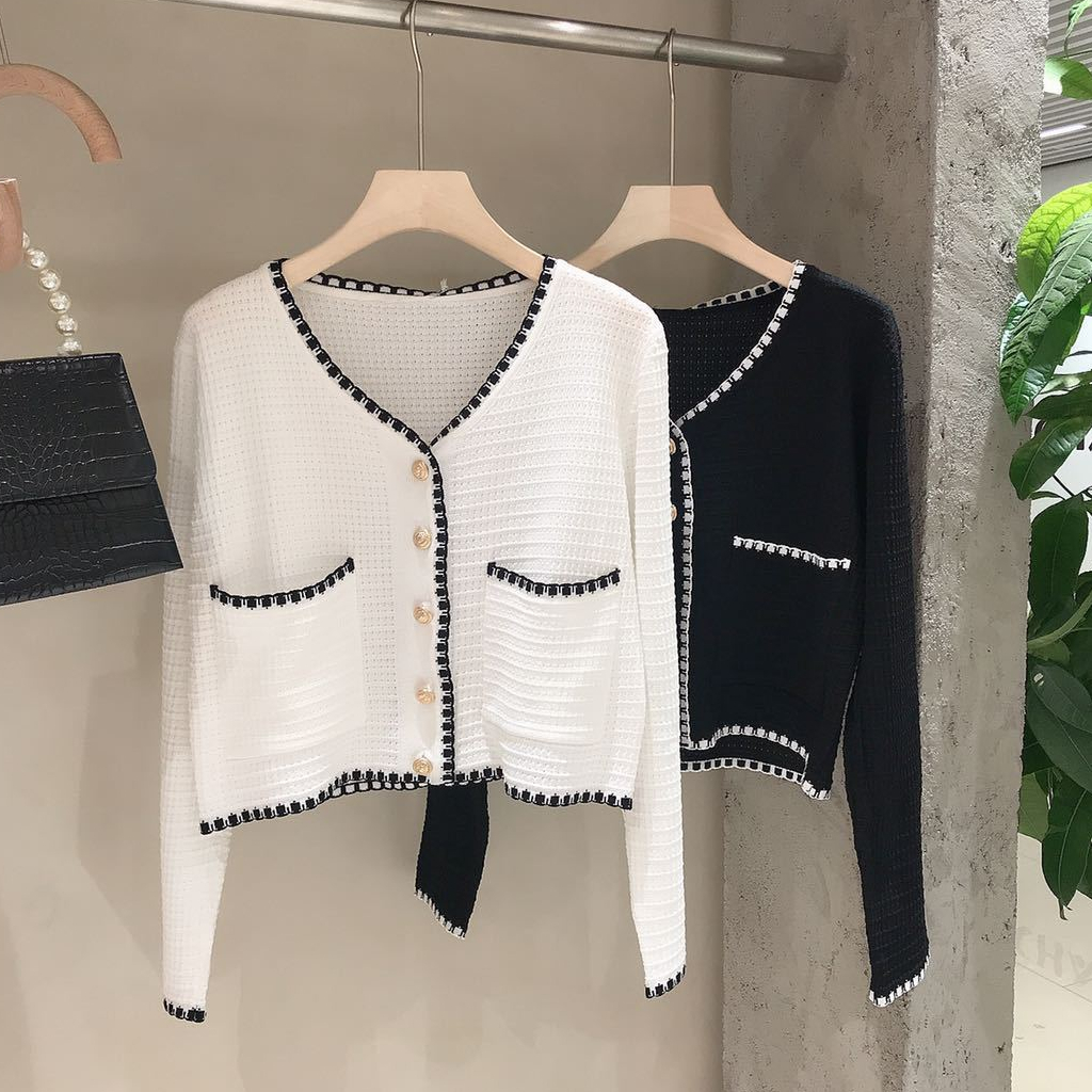 AJW Cardigan Rajut Korean Style Lengan Panjang Import Premium Mewah dan Elegan XR | Kardi Import Kor