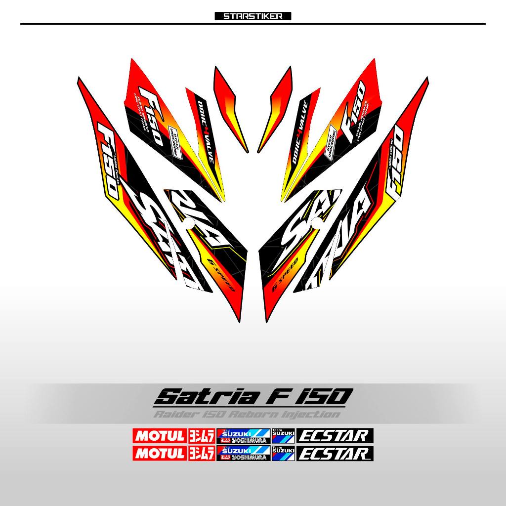 STRIPING SATRIA INJEKSI 150 MOTIF 9 / F150 / SATRIA F 150 / 2016-2022 / STICKER / STRIPING / SATRIA 