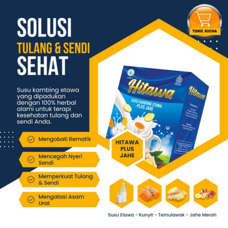 

HITAWA Susu Kambing Etawa Plus Jahe dan herbal lainnya 200grm