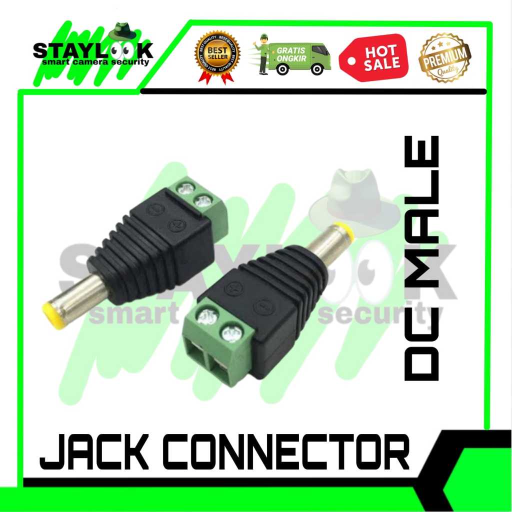 JACK DC MALE / JACK CCTV / KONEKTOR JACK DC MALE