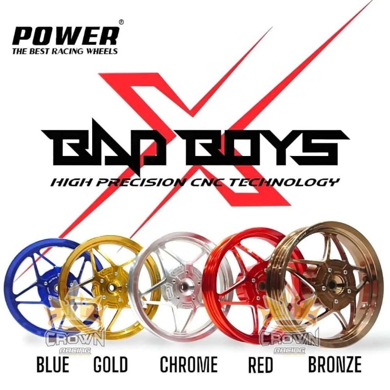 Velg Power Bad Boys Bintang Ring 14 Beat / Scoopy / Genio / Spacy / Vario 110 125 150