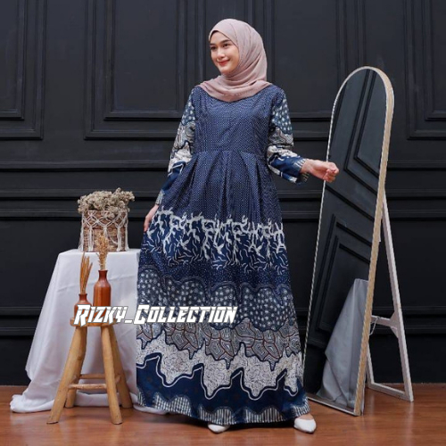 Rizky_Collection2 - MS GAMIS BATIK SRIWEDARI MAXI BUMIL/BUSUI  MODERN