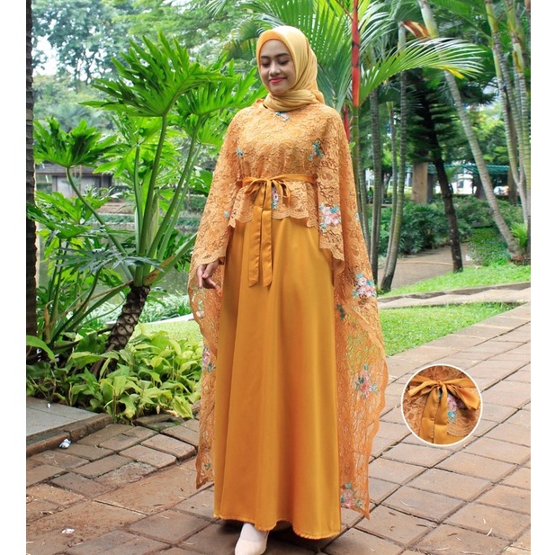 COD NEWPRODUCT SALE long cape cape brokat panjang outer organza premium baju kondangan long cape out