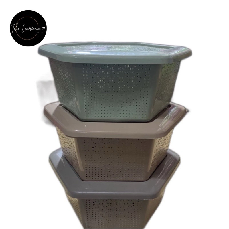 bakul tutup bintang eriko / sangku nasi / waskom plastik / besek hajatan / wadah sayur