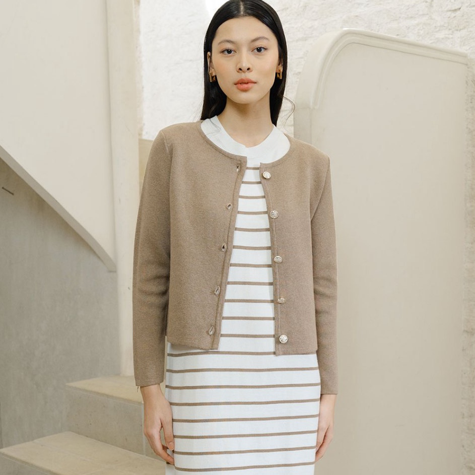 Terlaku Beatrice Clothing Lugano Knit Blouse  Knit Outer Lengan Panjang