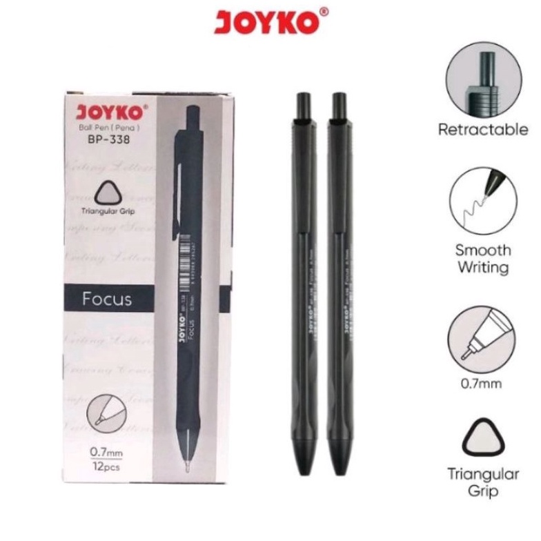

Harga Miring 12pcs PULPEN JOYKO VOCUS BP 338 PEN LANCIP JOYKO 7MM