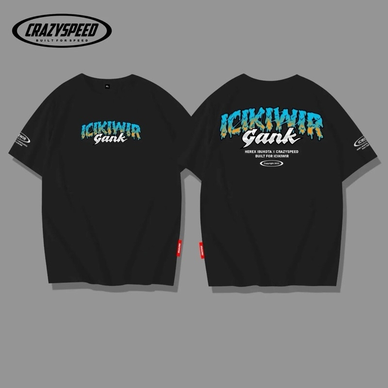 Tshrit Baju Kaos ICIKIWIR GANK V4 Kaos Pria Wanita Cb Herex Racing CrazySpeed