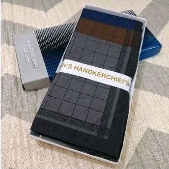 6pcs Saputangan pria ukuran 45X45CM bahan katun premium/Selampe pria import
