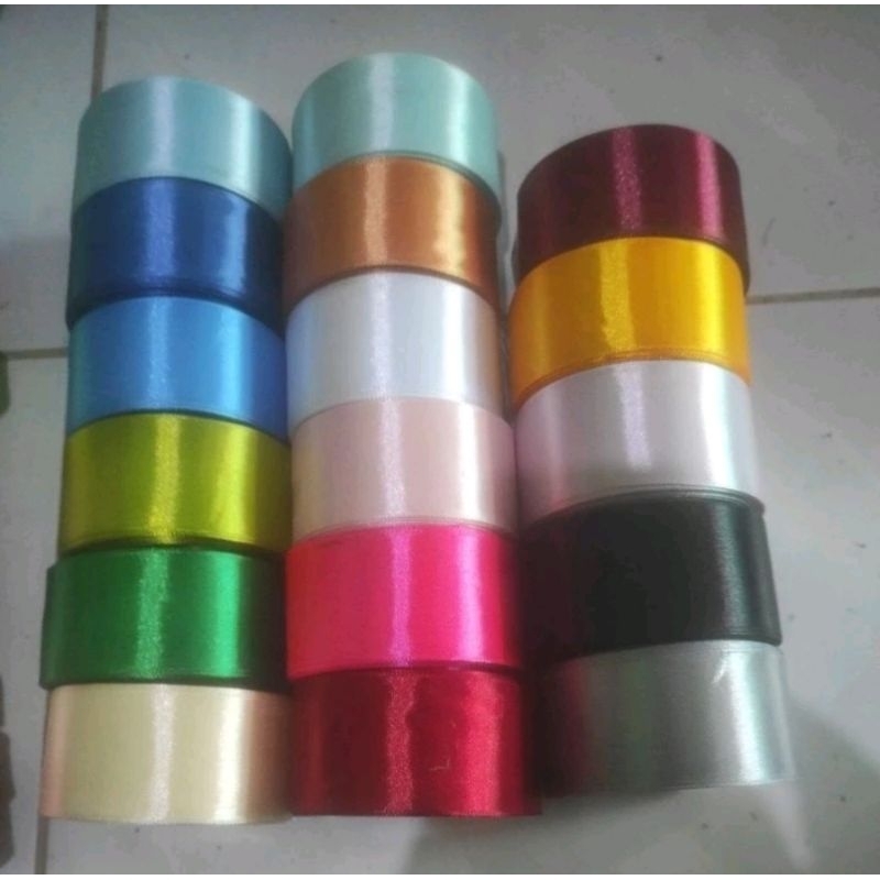 

pita satin/pita bunga viral/pita buket/pita acc 4cm ±20 yards