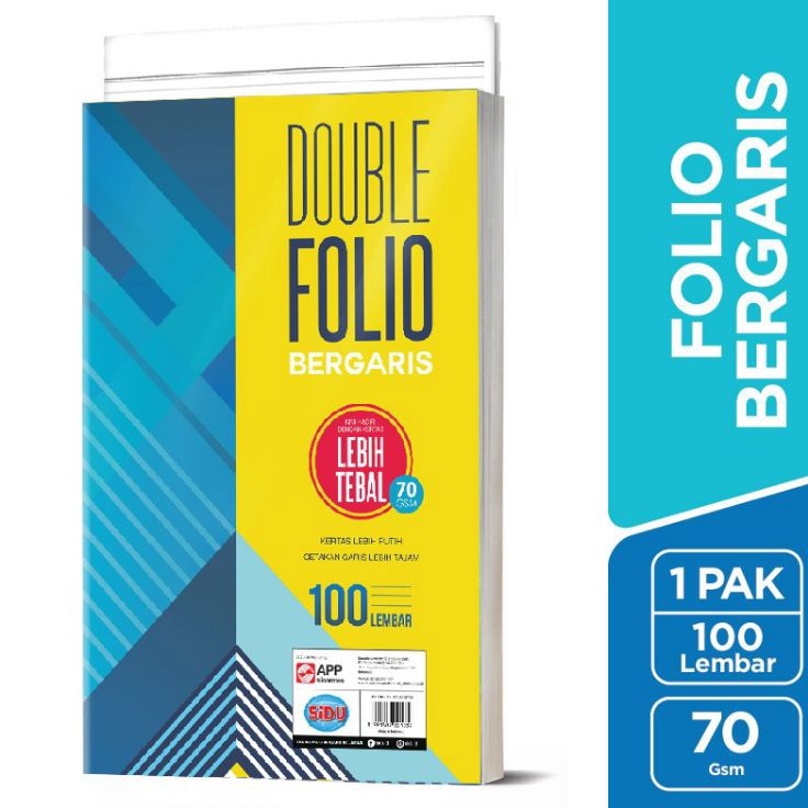 

Kes Double Folio Bergaris Sidu Isi 1 Lembar 1pk