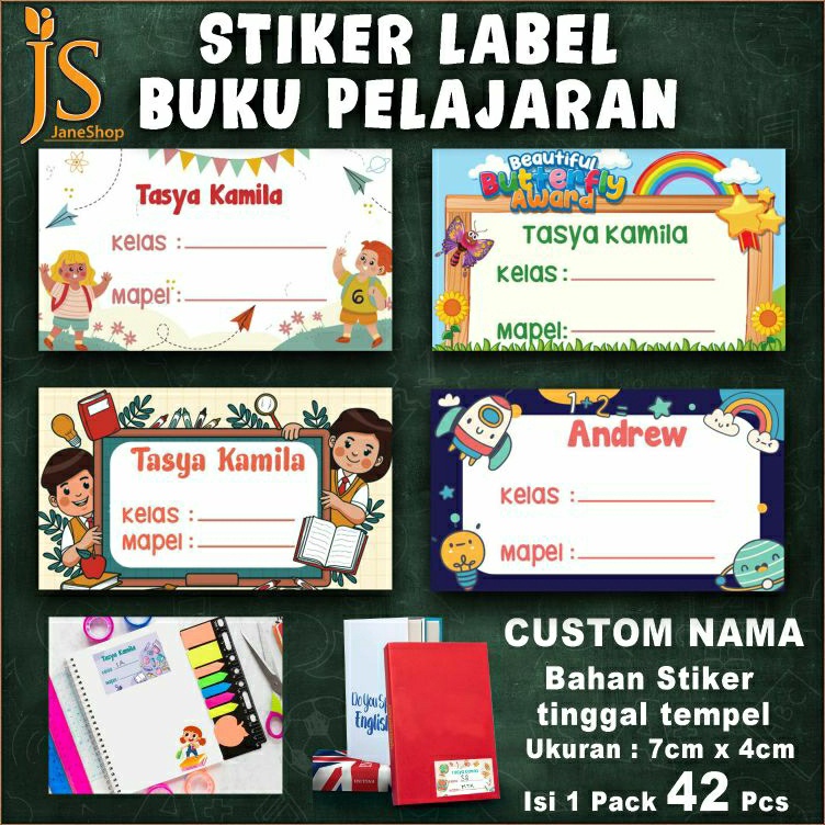 

Kreatif Isi 42 Stiker Mapel Label Buku Pelajaran Sekolah Stiker mata pelajaran TANPA PO