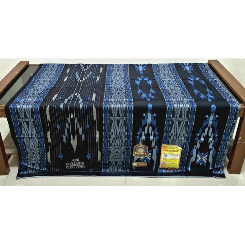 SARUNG TENUN SUTRA SAMARINDA EXCLUSIVE MUSTAMIN 420 LIMITED EDITION FULL SUTRA SYINTETIS 100% ORIGIN