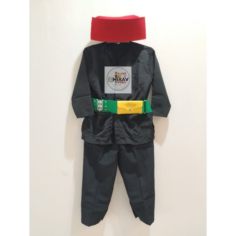 Baju Busana Pakaian Pitung Betawi Anak Laki-laki dan Dewasa - Setelan Pangsi Lengkap Peci & Sabuk