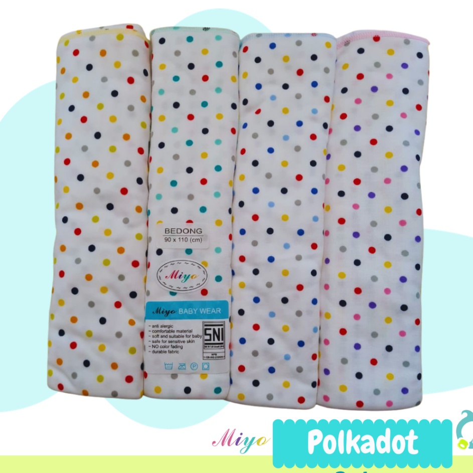 Murah Banget MIYO  LIBBY Bedong Motif  Salur Polkadot 1 pcs
