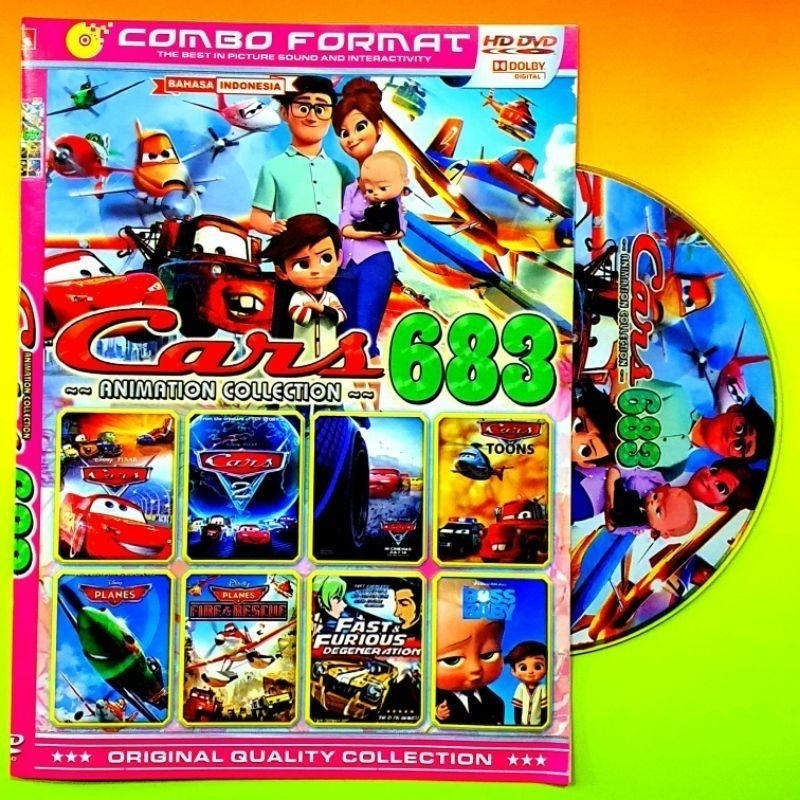 KASET KOLEKSI CAMPURAN 8 FILM CARS BAHASA INDONESIA-KASET KARTUN BAHASA INDONESIA-FILM KARTUN BAHASA
