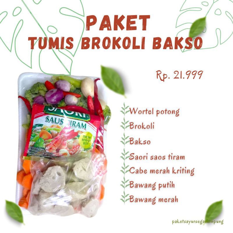 

(paket sayur) paket tumis brokoli bakso