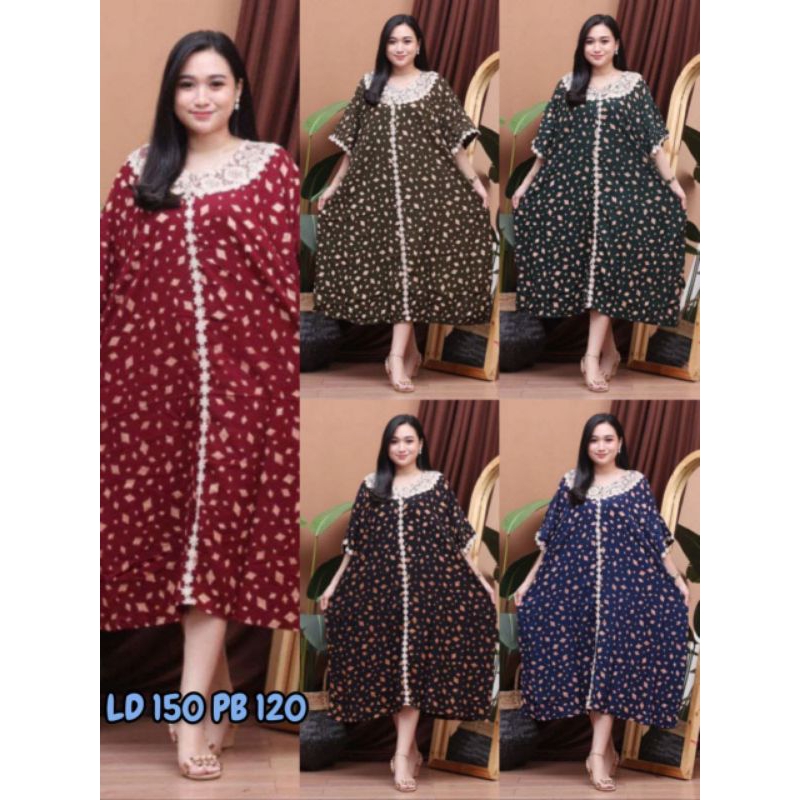 dress renda kristal super jumbo ld 150 Rp 65000