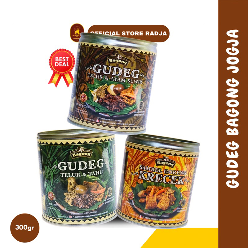 

[300gr] Gudeg Bagong Kaleng Khas JOGJA Resep GUDEG YUDJUM Siap Saji Terlaris Packing BubbleWrap Packing Kardus - Oleh Oleh Jogja