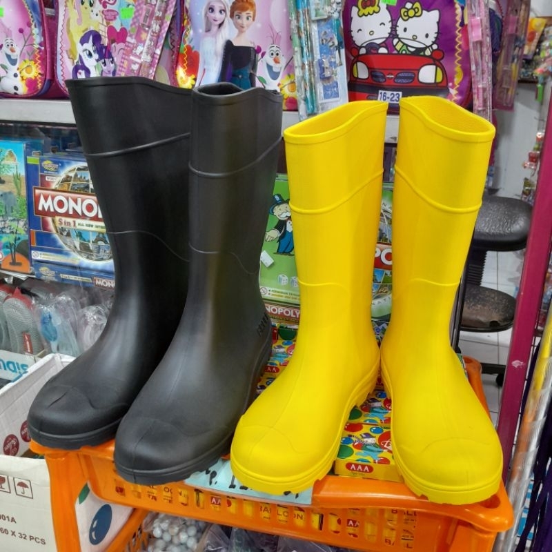 SEPATU BOOTS HUJAN MERK BRUCE BOOTS UNTUK PRIA DAN WANITA BAHAN KARET ANTI SELIP