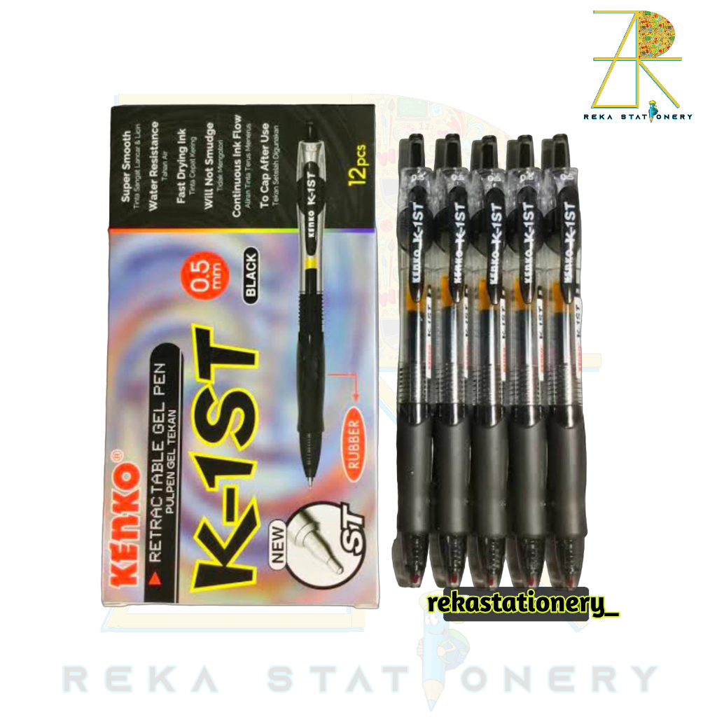 

Kenko Gel Pen / Pulpen Jel / Pena Jel Tinta Cetek Kenko K-1ST Hitam Harga Satuan