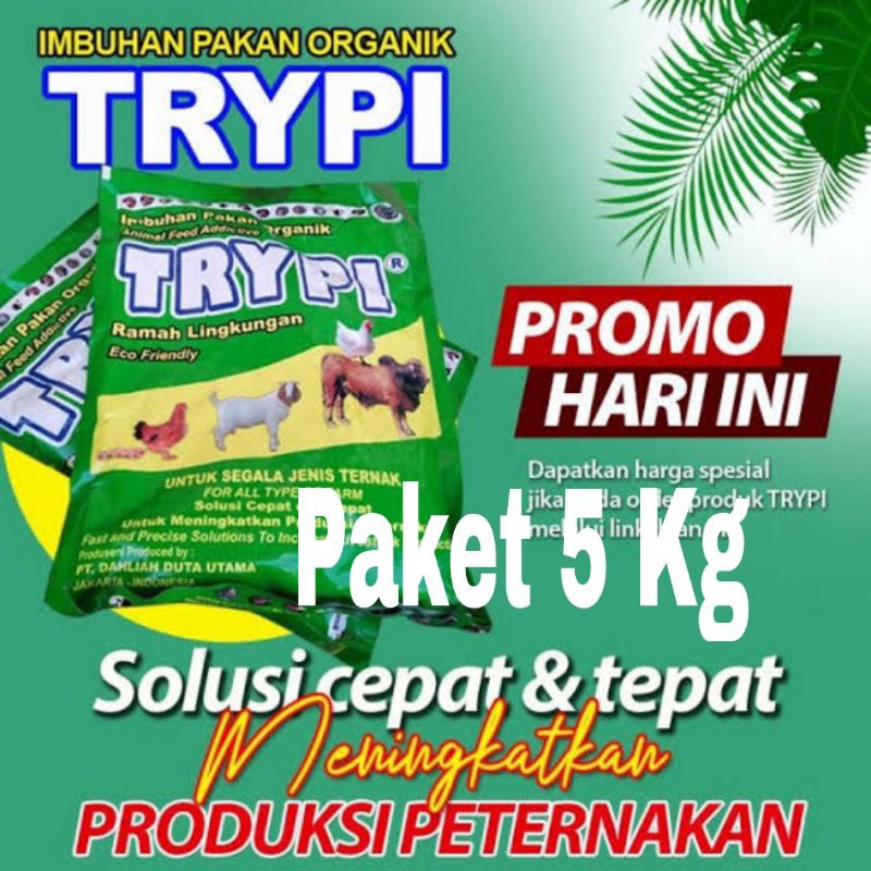Free Ongkir  Trypi Paket Hemat 5 kg Pakan Ternak Terbaik ASLI 100%