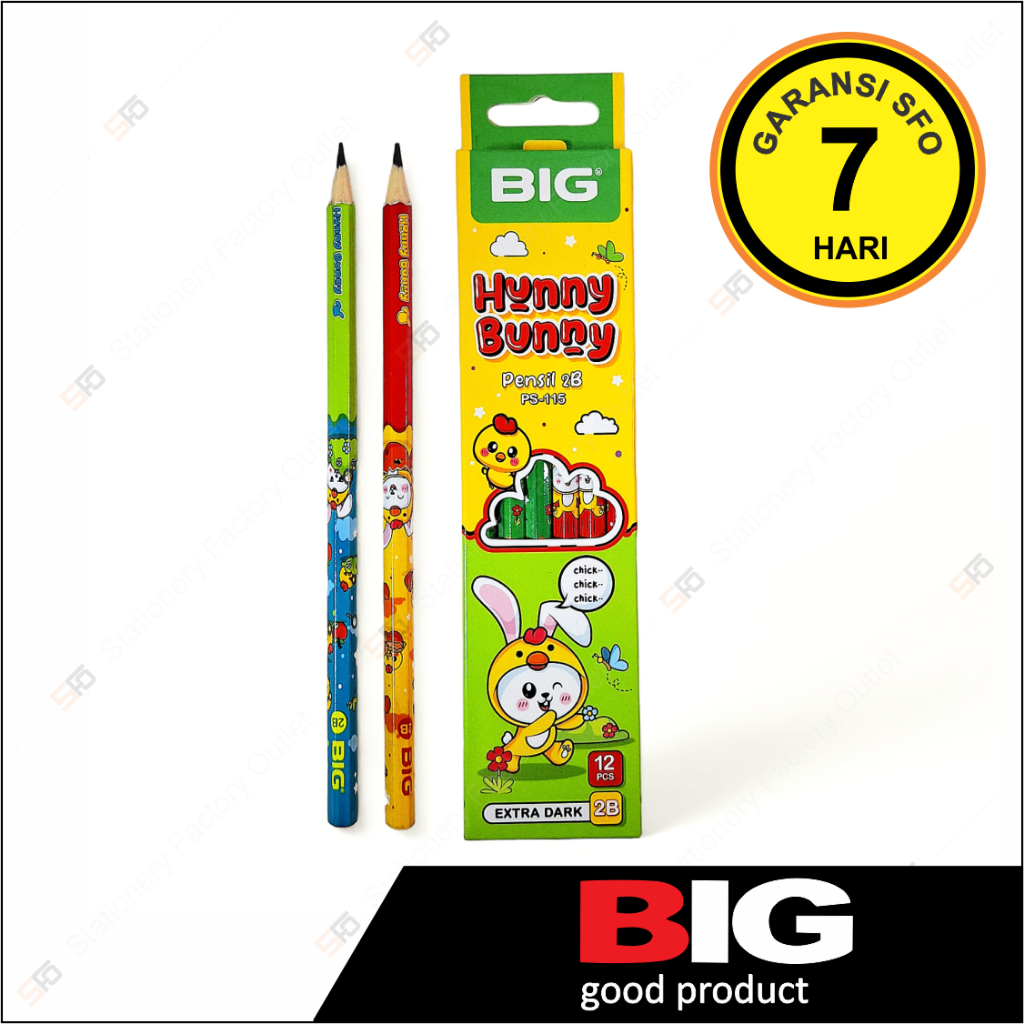 

Pensil BIG Hunny Bunny 2B Satuan - PS-115 Box - SFO Semarang Official