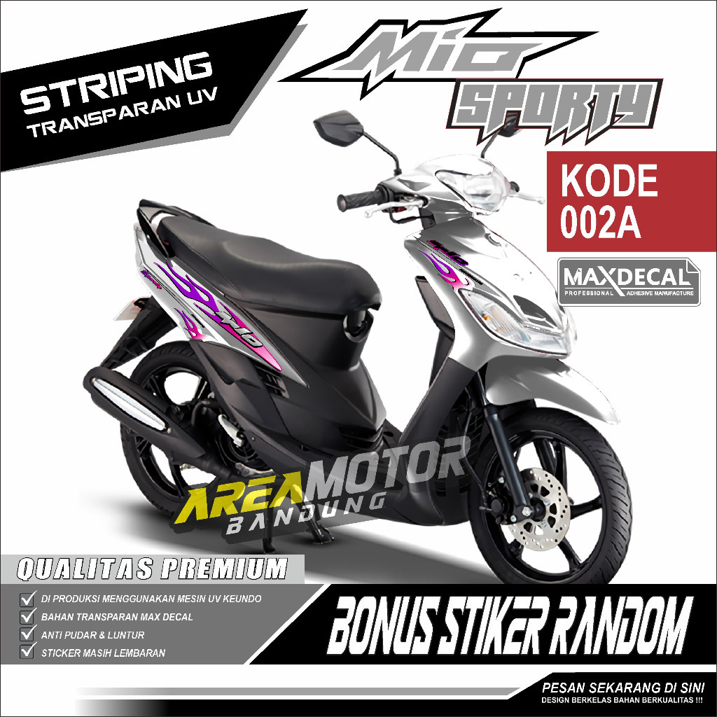 DECAL MIO SPORTY/MIO SMILE Transparan / Sticker MIO SPORTY/MIO SMILE  Transparan / Striping Transpar