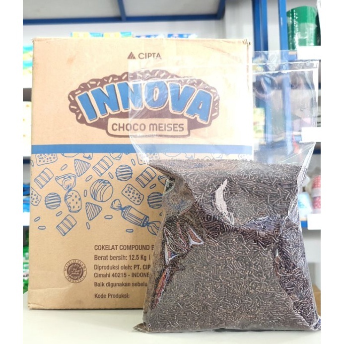 

Cipta Innova Choco Meses Cokelat Compound Butiran Coklat Butir Chocolate Bahan Kue Donat Roti Toping