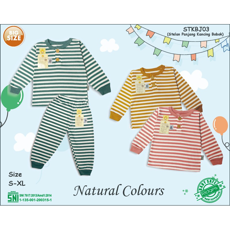 Setelan panjang Tidur Ridges Salur anak