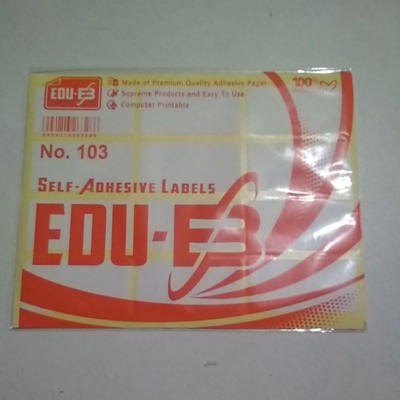 Stiker Label Nama No 103