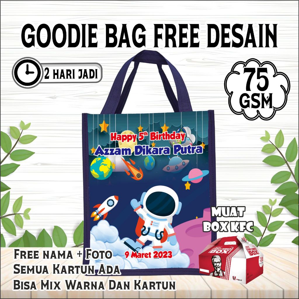 

Tas ultah murah/goodie bag murah/Tas ulang tahun Dino Cute/goodie bag custom/goodie bag ulang tahun anak