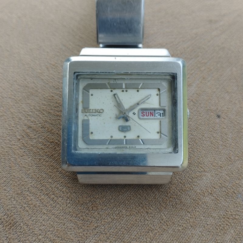 Jam TV kotak Vintage Jadul SEIKO 5 Automatic cal 6309