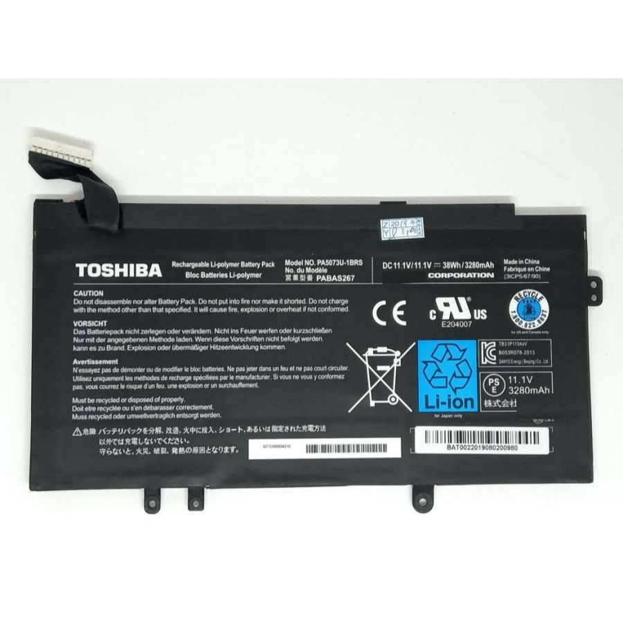 Baterai Laptop Toshiba Satellite PA5073U U925t U920 U920T U920T-100 U920T-108 U920T-109 PABAS267 PA5
