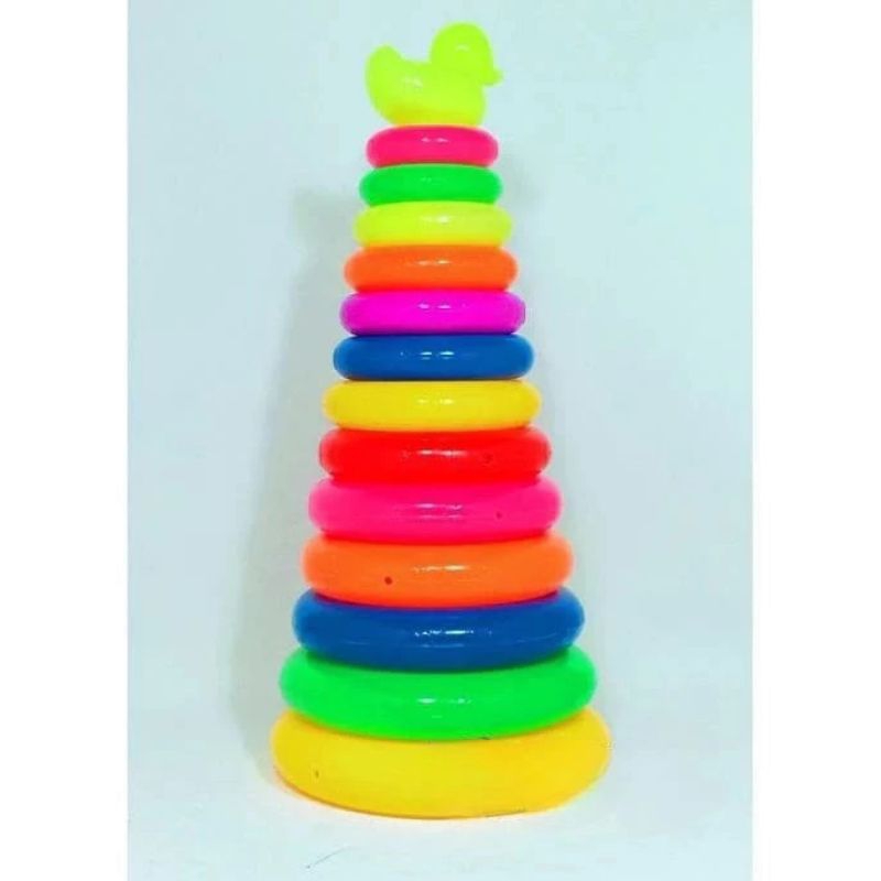 MAINAN ANAK EDUKASI RING DONAT SUSUN BEBEK BESAR