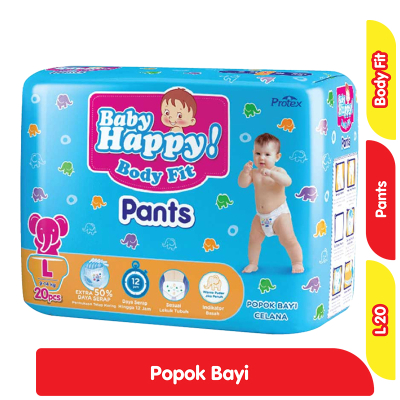 Baby Happy Pampers ukuran L 20 Pcs/Baby Happy popok bayi/popok murah/popok L isi 20 pcs