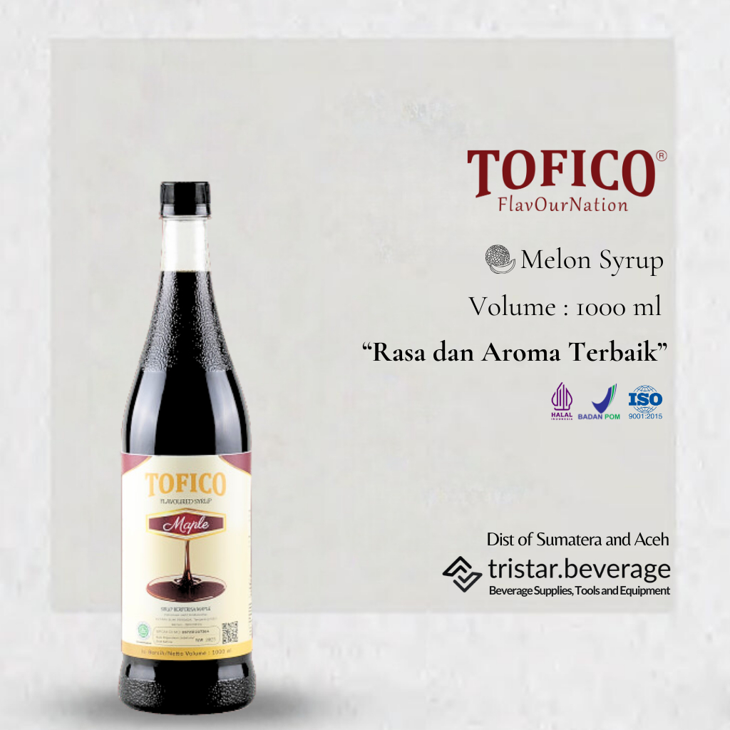 

Tofico Melon Syrup - Sirup Premium Rasa Melon 1000 ml