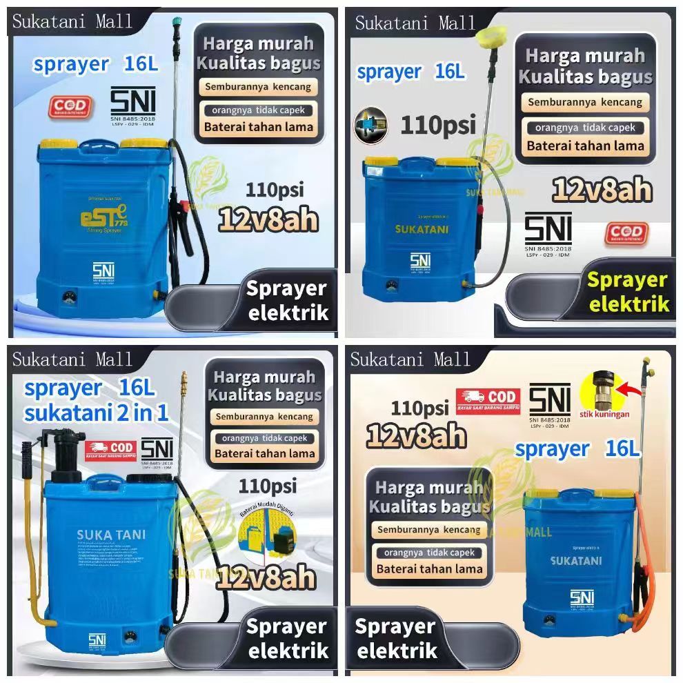 sprayer elektrik 16 liter VARIASI 2IN1  ALAT SEMPROT SEMPROTAN TANGKI/SPRAYER OBAT HAMA ELEKTRIK
