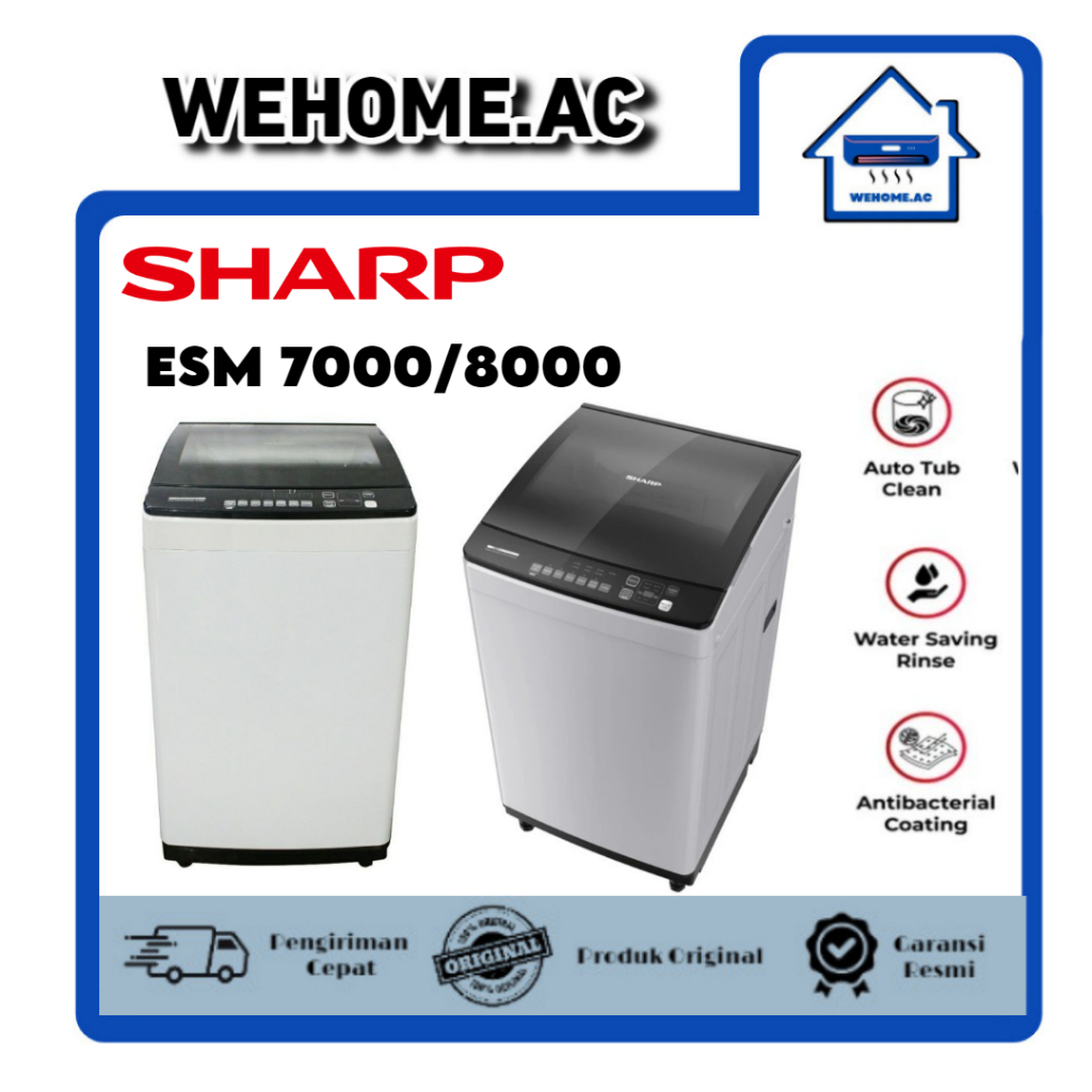 Mesin Cuci Sharp 1 Tabung ESM7000 / ESM8000  Mesin Cuci Satu Tabung 7 KG / 8KG Sharp