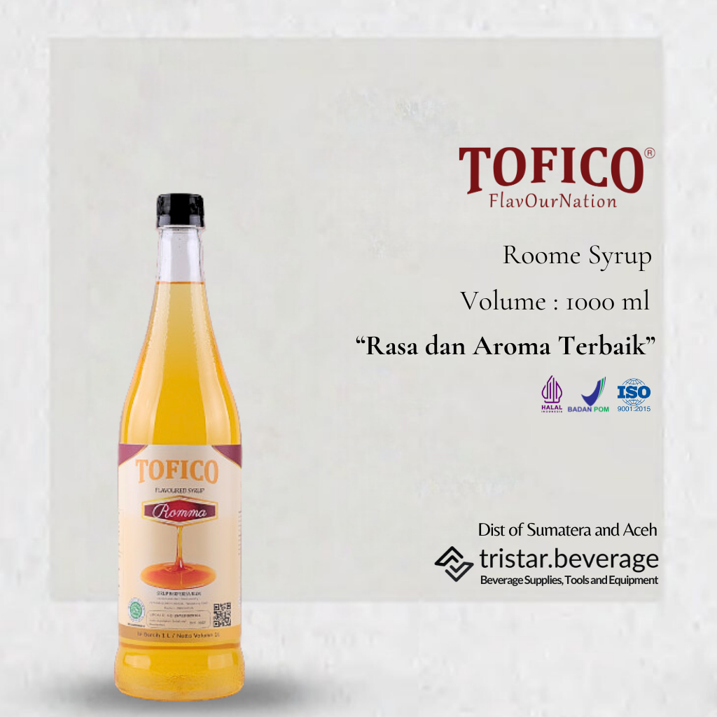 

RECOMMENDED - Sirup Premium Rasa Rum / Rooma - Tofico Syrup 1 Liter