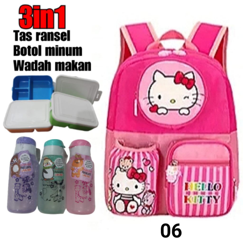 [FREE 2 ITEM]Tas Ransel Fashion Sekolah Anak Laki Laki PAUD TK SD Batman Marvel Super Hero FreeFire