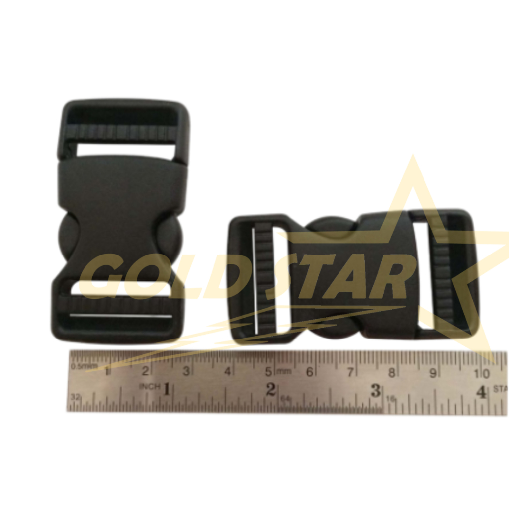 Buckle Slop Kunci Sodok 2,5 cm Buckle Kunci Sodok Tas 3,8 cm Warna Hitam PP Murah Gesper Tas Gesper 