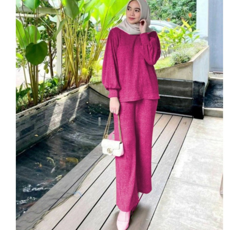 SETELAN RAJUT WANITA//BAJU RAJUT//CELANA KULOT RAJUT//BAJU RAJUT DEWASA