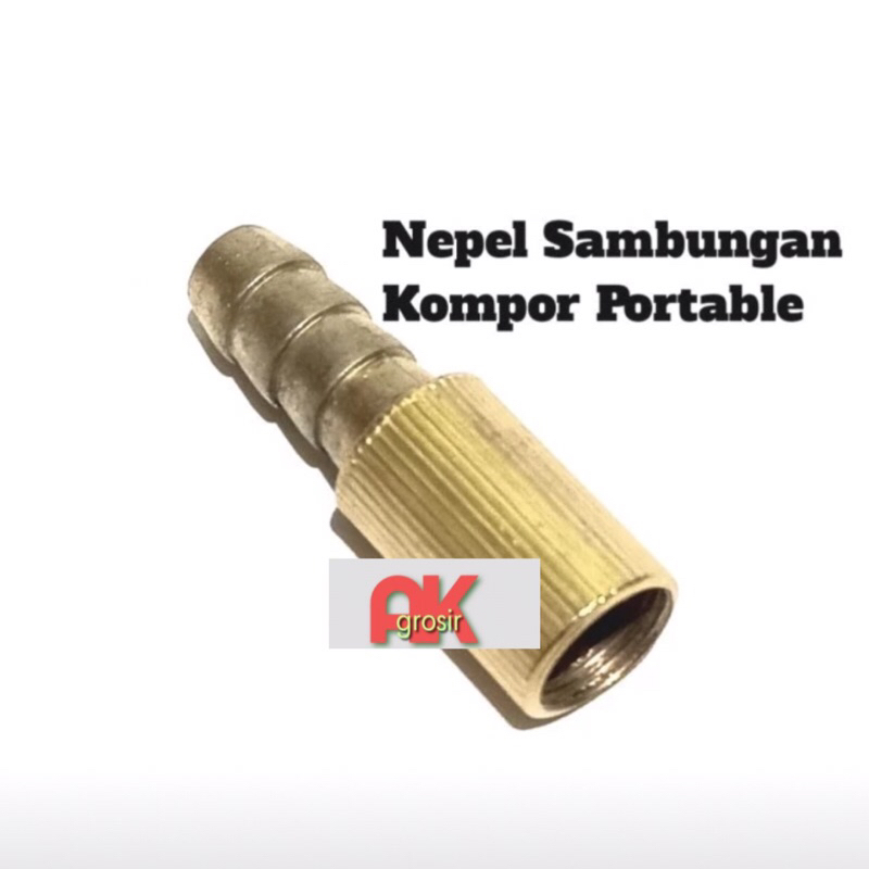 Nepel Kompor portable-sambungan selang nozzel/Nepel gas kaleng kemping