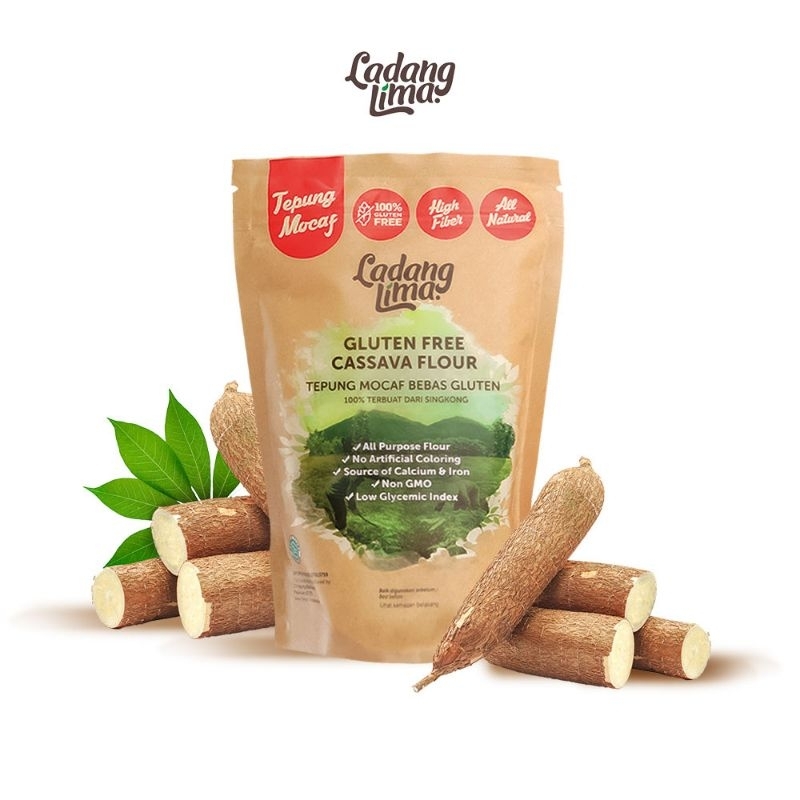

Tepung Bebas Gluten/Tepung Singkong Ladang Lima /APF/Mocaf 500g
